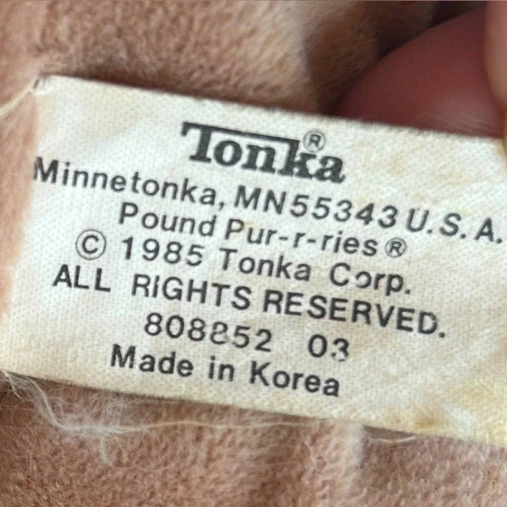 Vintage 1985 Tonka Pound Purries Plush Cat Stuffed Animal Heart Tag Rare Kitty - Picture 8 of 9